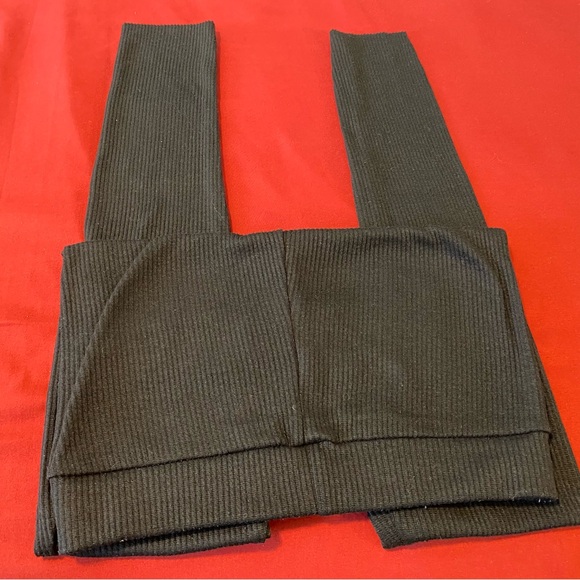 JEGGOLOGY Cotton Rib Knit Leggings L/XL Jet Black Preowned - Picture 7 of 15